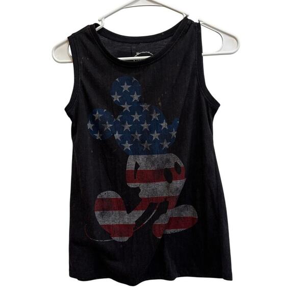 Disney Women XS Mickey Mouse American Flag Tank Top Flag Casual Summer - Picture 1 of 6